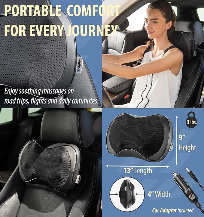 Zyllion Shiatsu Back and Neck Massager with Heat - Everyday Use - image 5