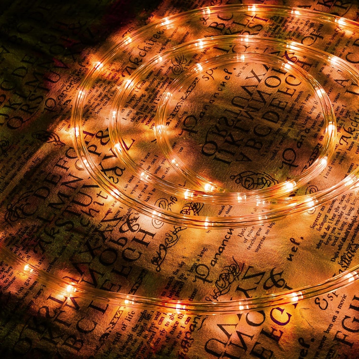 100ft LED Rope Lights Outdoor, 720 LED Connectable and Flexible Tube Lights with 8 Modes, Waterproof Indoor Outdoor LED Rope Lighting for Deck, Garden, Pool, Patio,Party, Holloween Decoration (Orange)