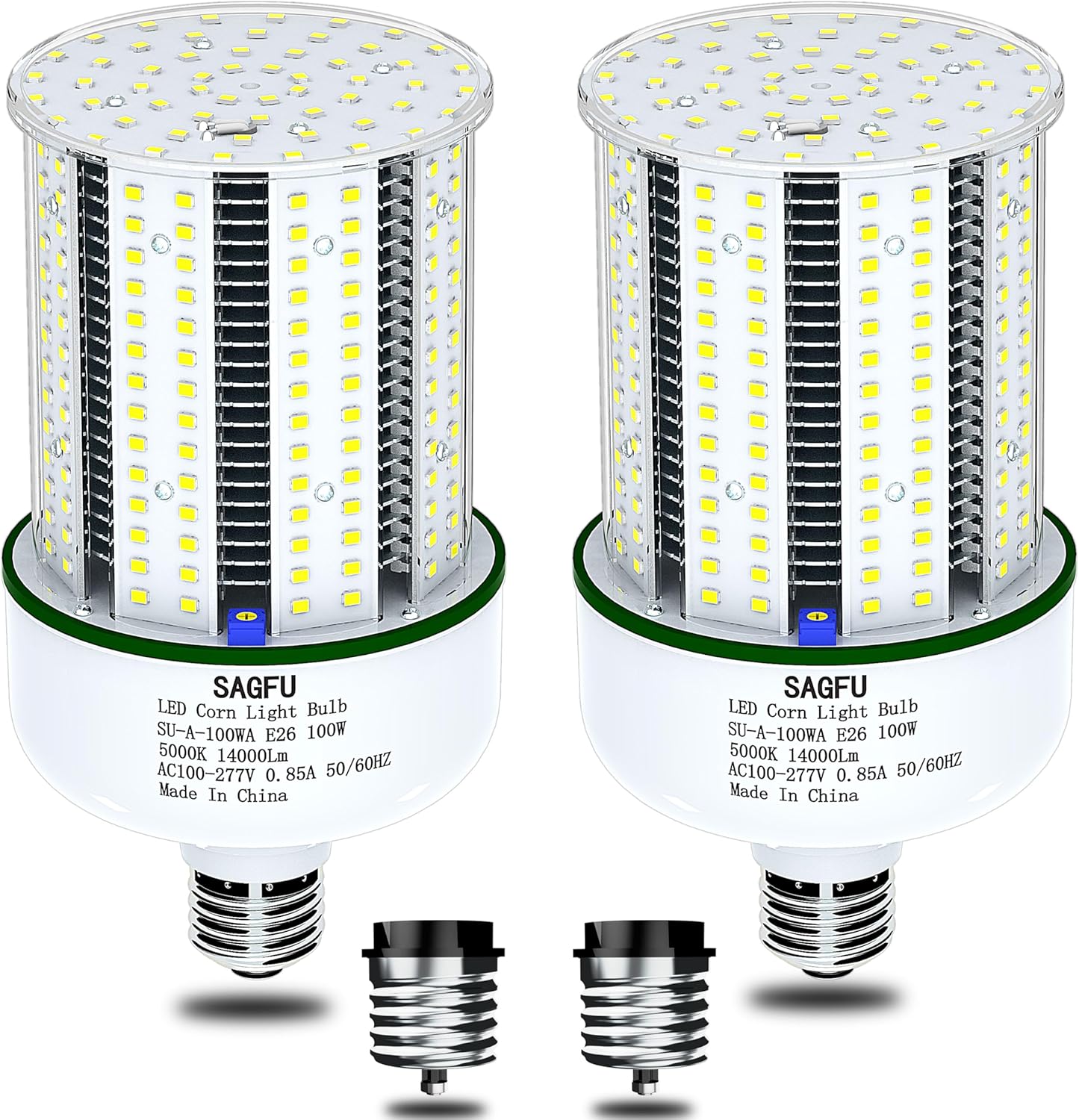 SAGFU 100W LED Corn COB Light Bulb,LED Corn Bulb 5000K Daylight - image 1