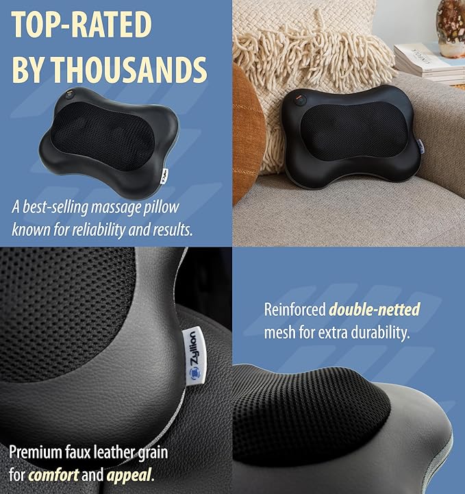 Zyllion Shiatsu Back and Neck Massager with Heat - Everyday Use - image 8