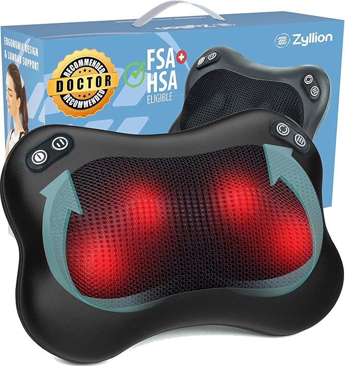 Zyllion Shiatsu Back and Neck Massager with Heat - Everyday Use - image 1