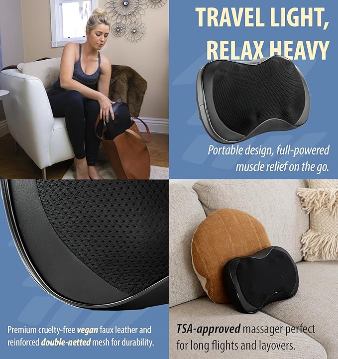 Zyllion Shiatsu Back and Neck Massager with Heat - Everyday Use - image 9