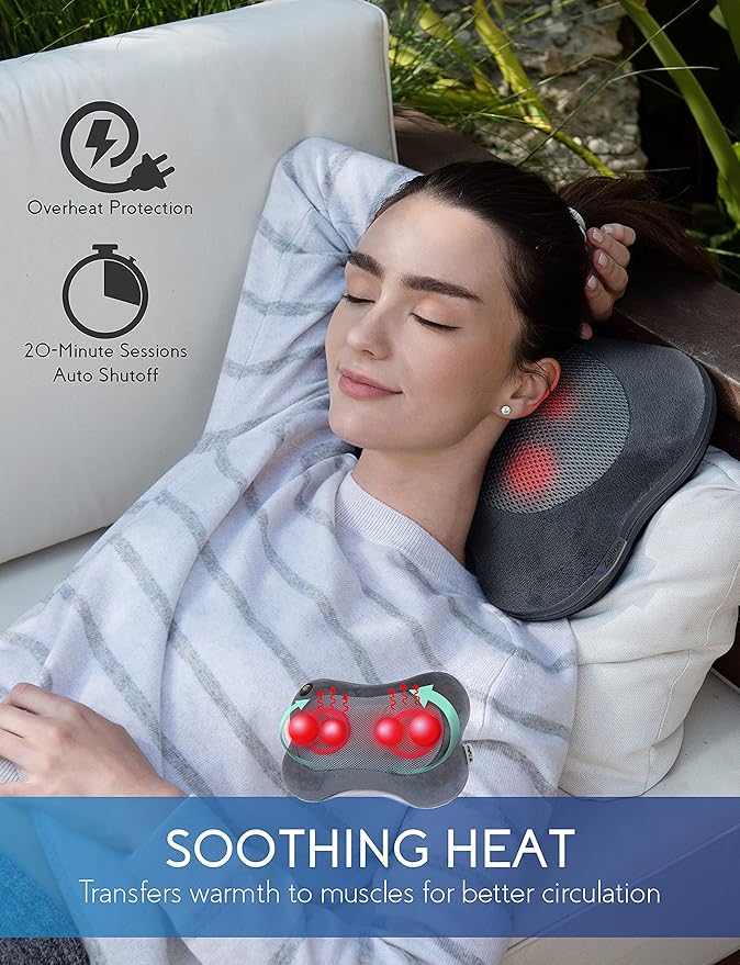 Zyllion Shiatsu Back and Neck Massager with Heat - Everyday Use - image 3
